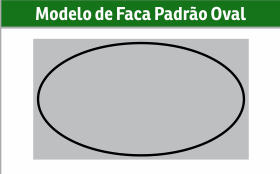 Corte Oval Cartão Visita - 1000 unidades